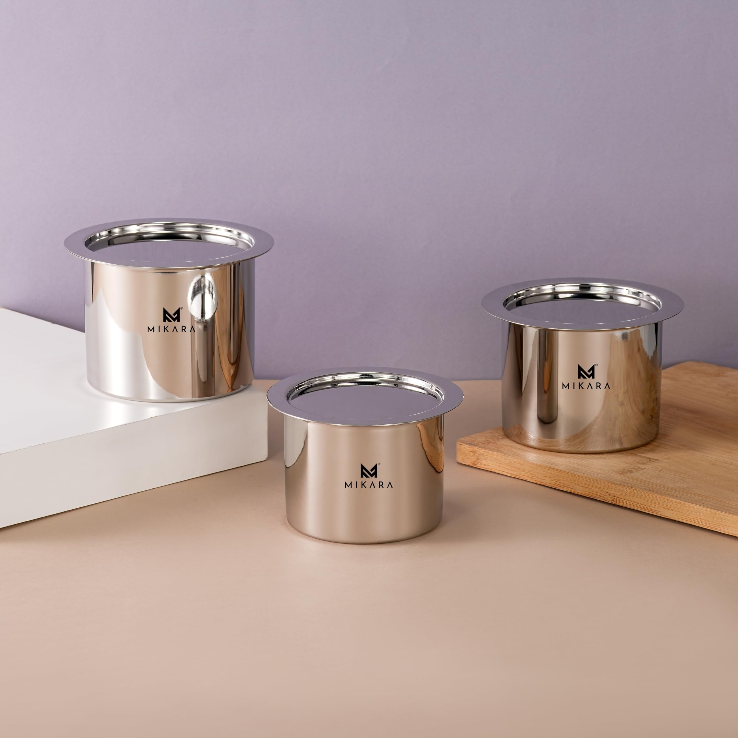Flat Bottom Medium Size Set of Tope-650ML, 750ML, 850ML /Medium Size Set of 3 PC Tope