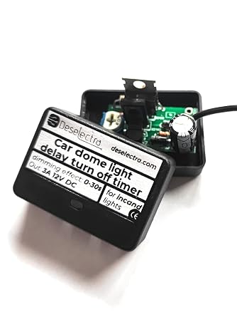 Car Dome Interior Light delay Switch Module with dimming Effect, 1-30 sec 3A 12V