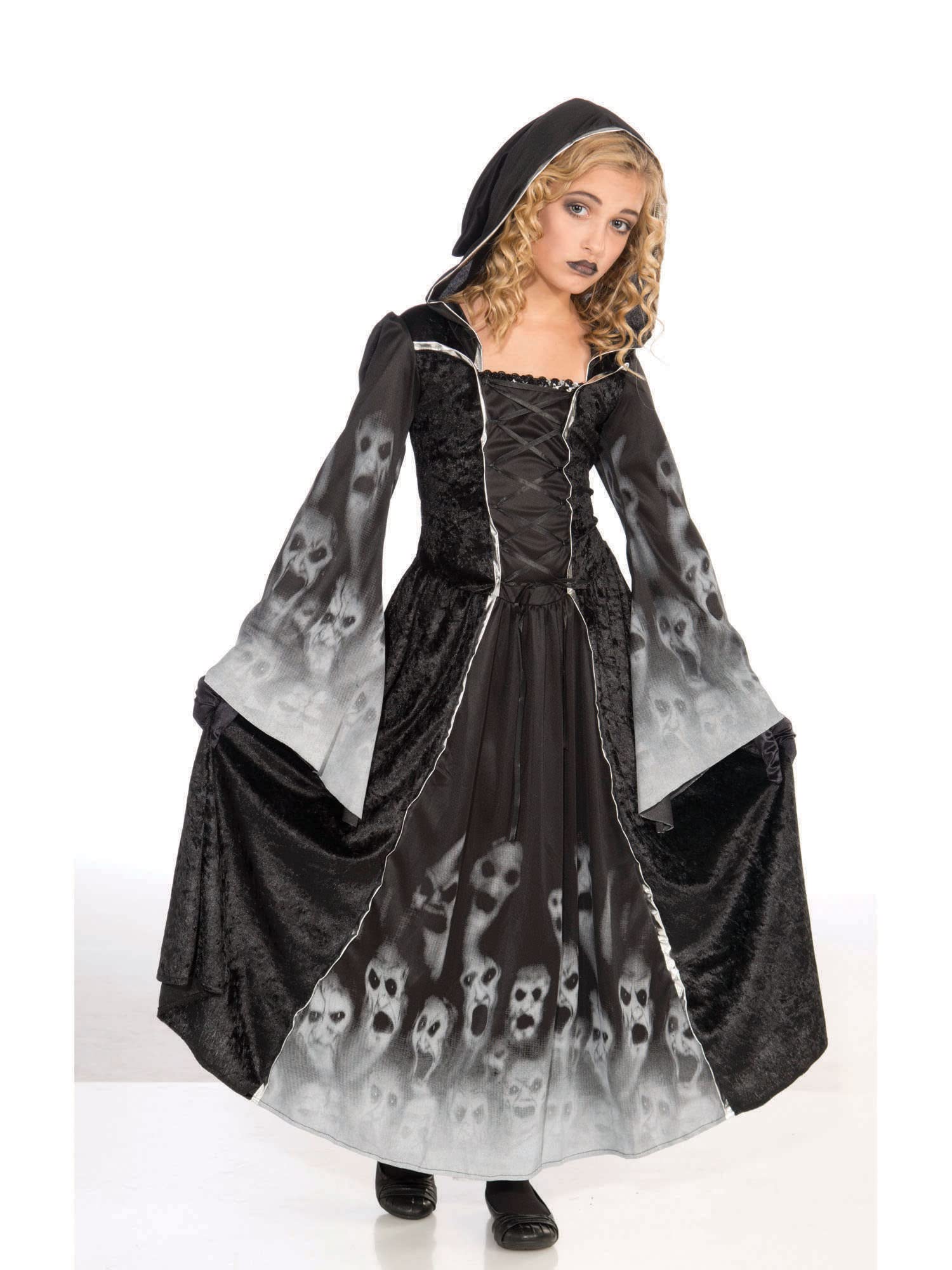 Bristol Novelty CC189 Forgotten Soul Girls Costume, White, Age 6-8 Years Old Halloween