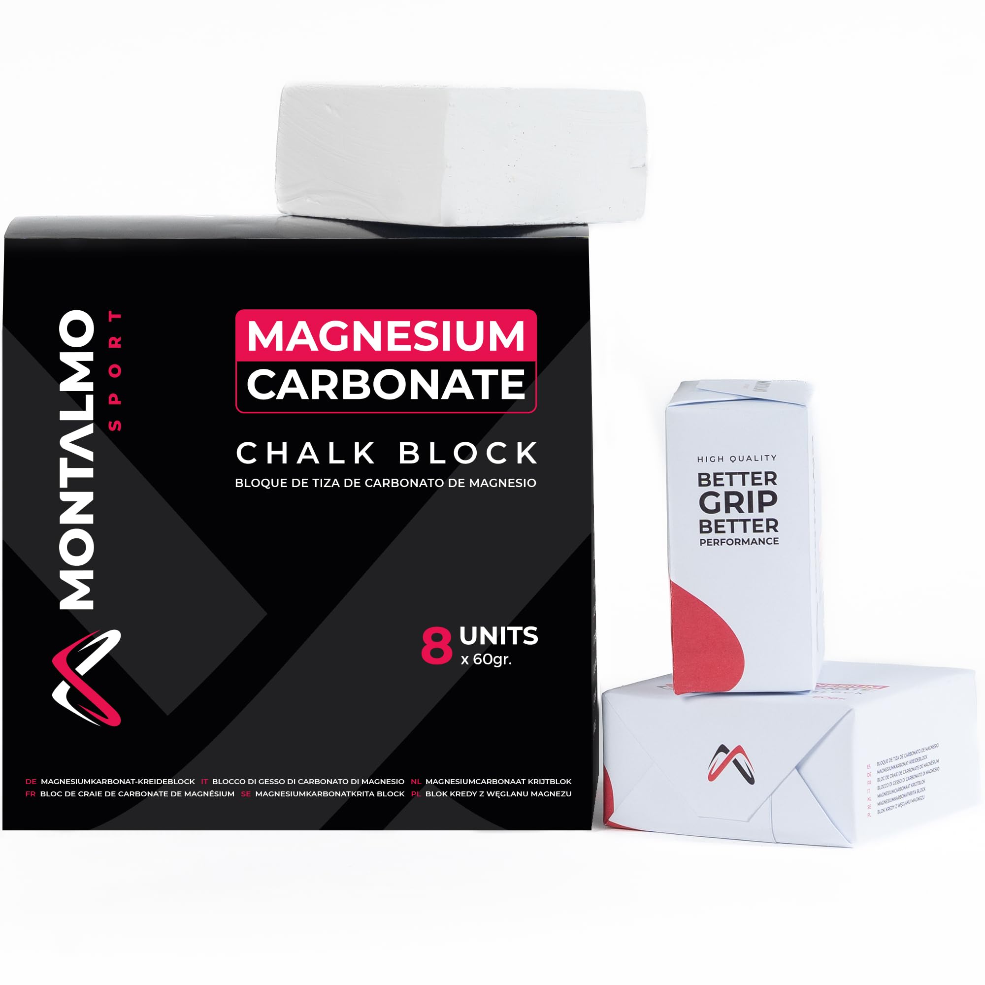 Bloques de Magnesio para Escalada, Crossfit, Calistenia, Halterofilia, Pole Dance, Kettlebell, Fitness, Entrenamiento Deportivo | Chalk Block | Tiza de Magnezia para Manos