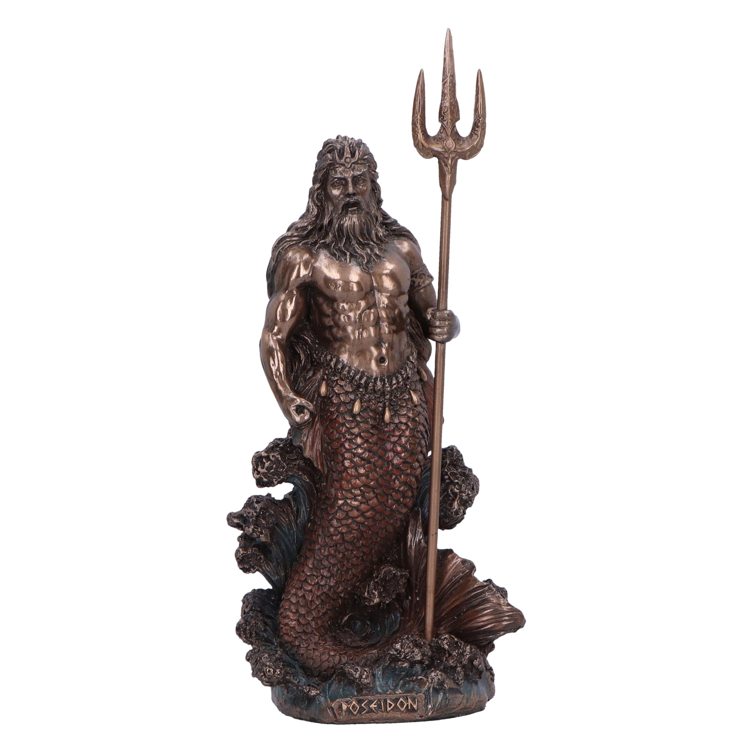 Nemesis Now Poseidon griechischer Gott des Meeres (mittel) 18 cm, Kunstharz, gegossen aus feinstem Harz, fachmännisch handbemalt