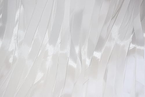 Miniatura 5 de Kingsnow Paquete de 100 varitas de boda, ideas de envío de boda con campanas plateadas, varitas de hada de seda, varitas de boda, serpentinas para