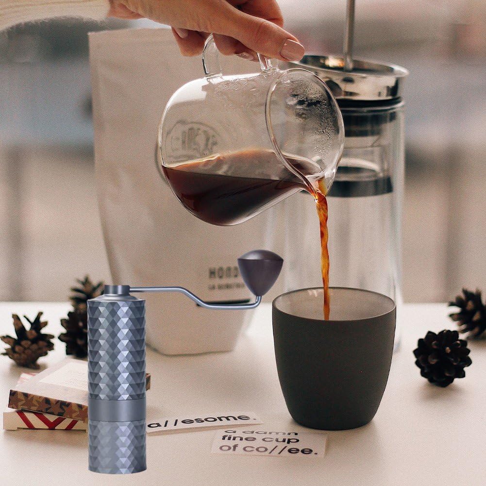 Molinillo De Café Manual, Molinillo De Café Manual, Molinillo De Café En Grano De Rebaba Portátil, Rebaba Manual Ajustable De Acero Inoxidable, Máquina De Café con Manivela