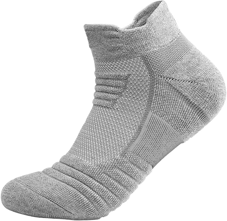 JJZXD 1 par 36-46 Ejecutar calcetines deportes Baloncesto Fútbol Ciclismo Hombres Mujeres Antideslizante Transpirable Humedad Tumming Grossen (Color : Gray, Size : M:43-46)