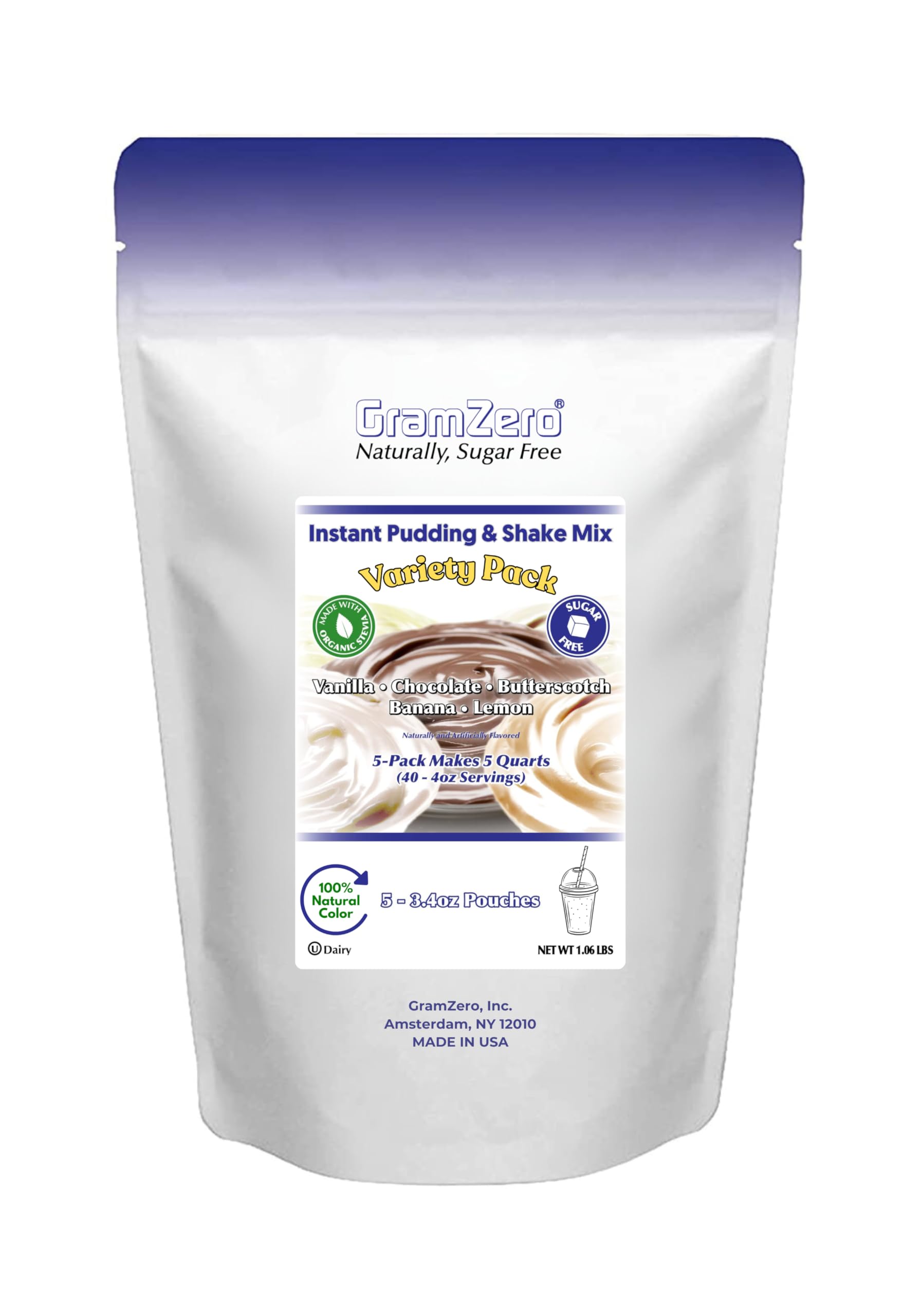 Amazon.com : GramZero Natural Color VARIETY 5-Pack Sugar Free