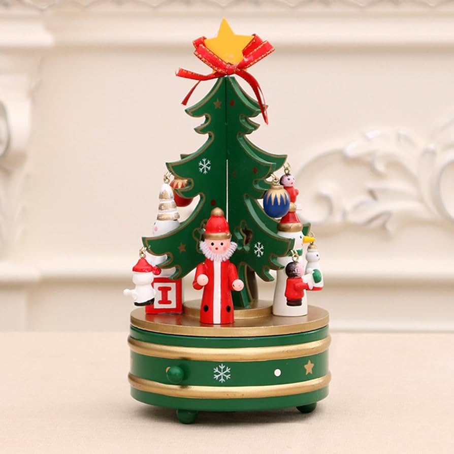 木製クリスマスツリー型オルゴール Amazon.co.jp: クリスマスツリーオルゴール、木製クリスマス