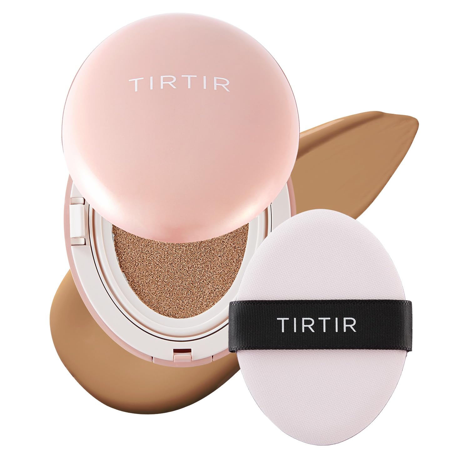 Mask Fit All Cover Pink Cushion Foundation | High coverage, Velvety Matte Finish, Lightweight, Flawless, Corrects Redness, Korean Cushion (#31N French Beige, Full Size, 0.63 Fl Oz)