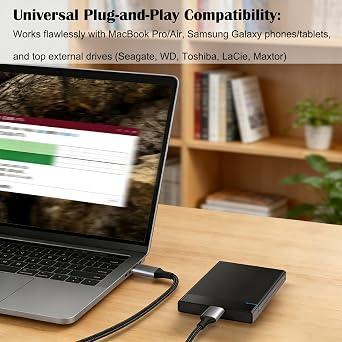 USB 3.0 Micro-B to USB-C Cable External Hard Drive Cable for SSD HDD Camera