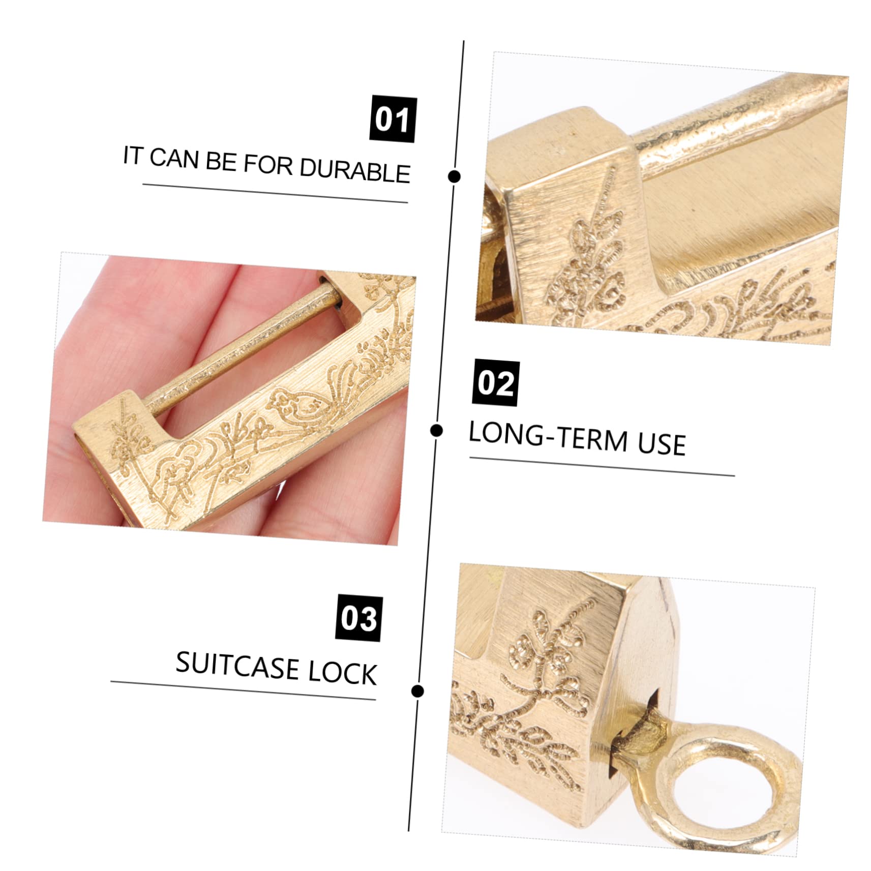 UKCOCO 5sätze Antike Kupfer Vorhängeschlösser Für Schmuckkästchen Dekorative Boxen Und Erinnerungsboxen Handgefertigte Rostfreie Elegante Im Vintage-stil