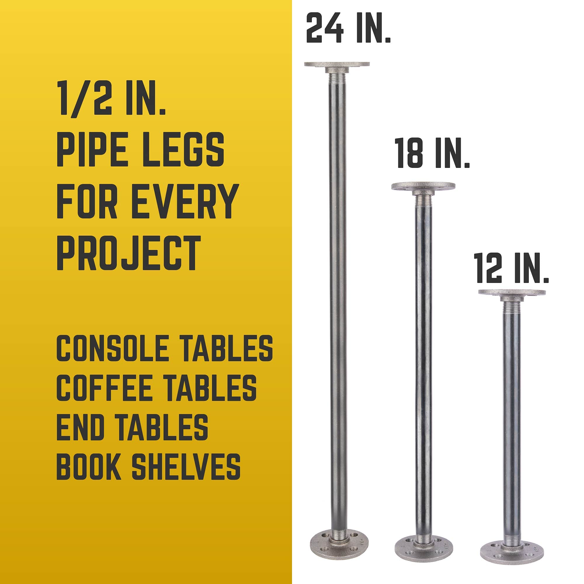 Buy Rustic Industrial Pipe Decor Table Legs,Authentic Industrial Steel