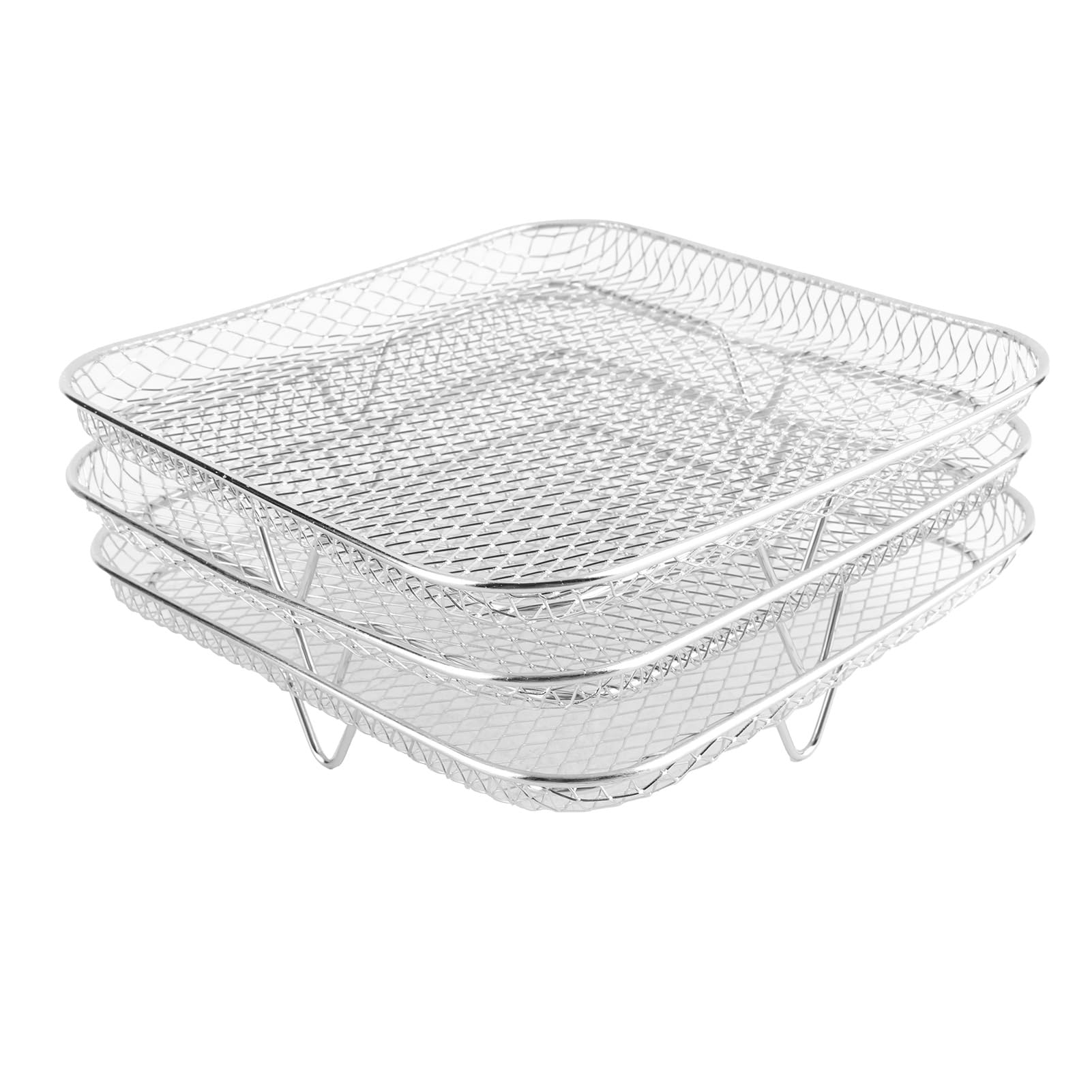 Air Fryer Rack, Fryer Rack Set Multi Layer Dehydrator Air Accessories Cooling Accessories (Square)