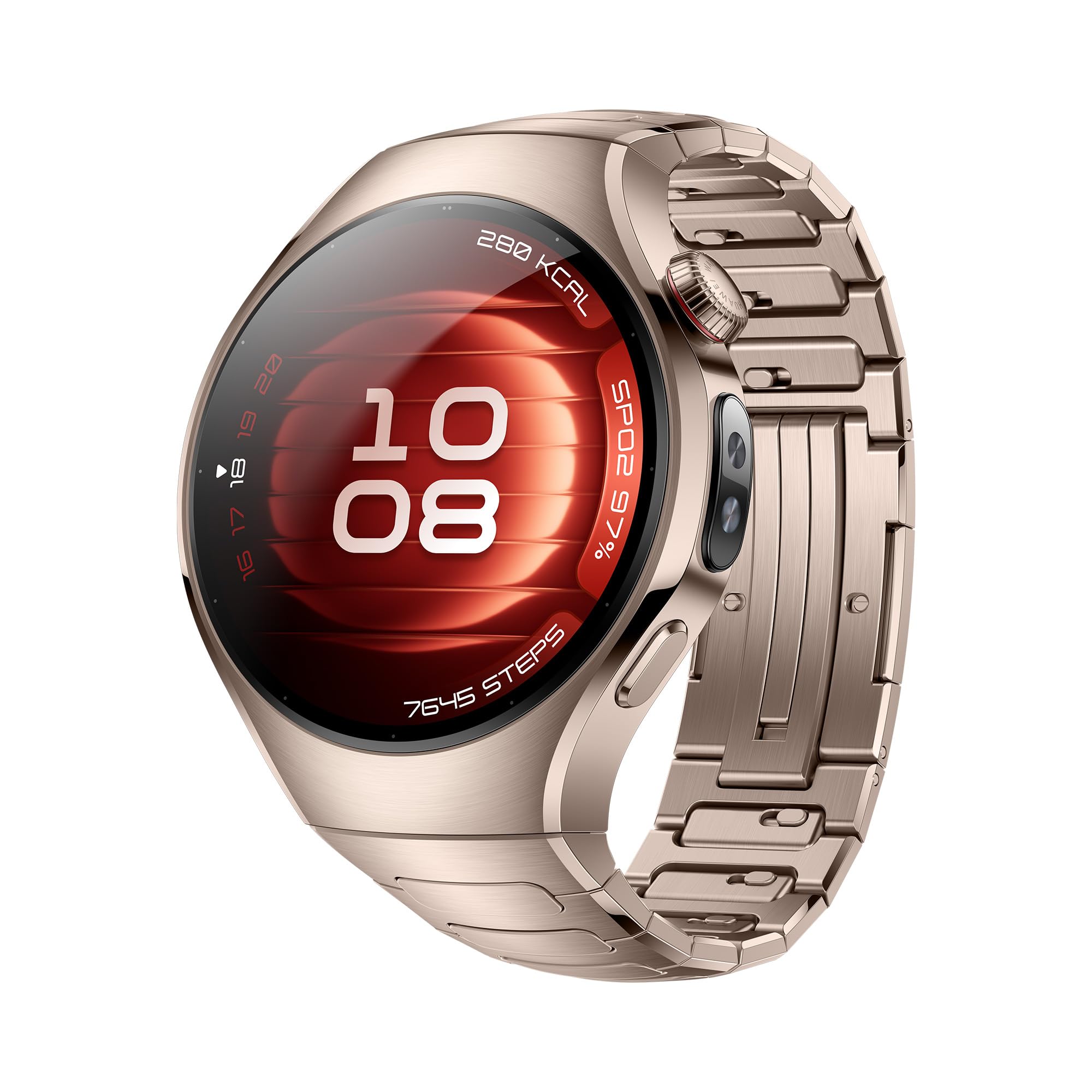 HUAWEI WATCH 5 42mm Smartwatch, Multi-sensing X-TAP technology, Real-Time Fingertip Blood Oxygen, eSIM, 2-Battery Modes, Intuitive Smart Gestures, Compatible with iOS & Android, Sand Gold