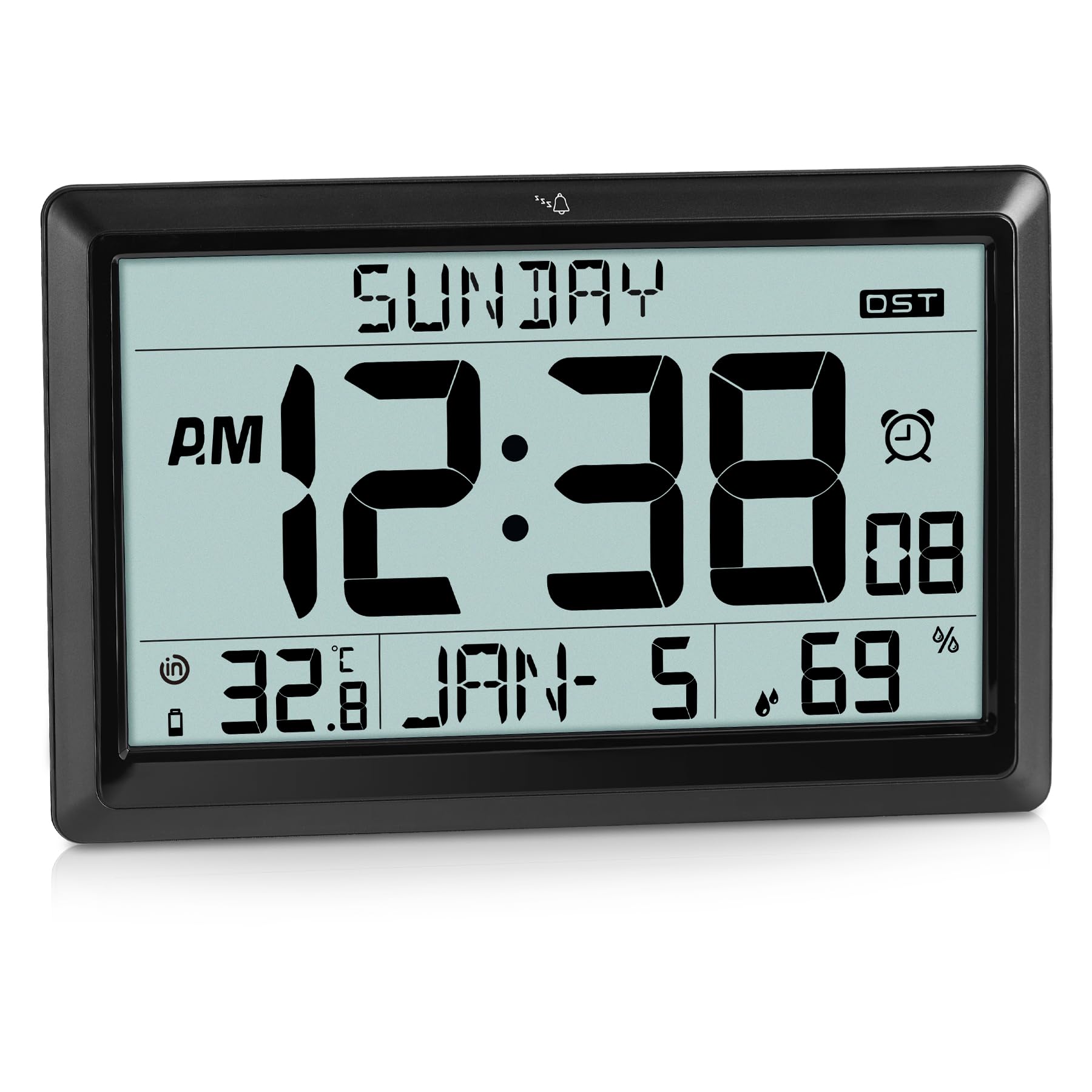 Photo 1 of SZELAM Atomic Wall Clock, 10.5" Digital Display
