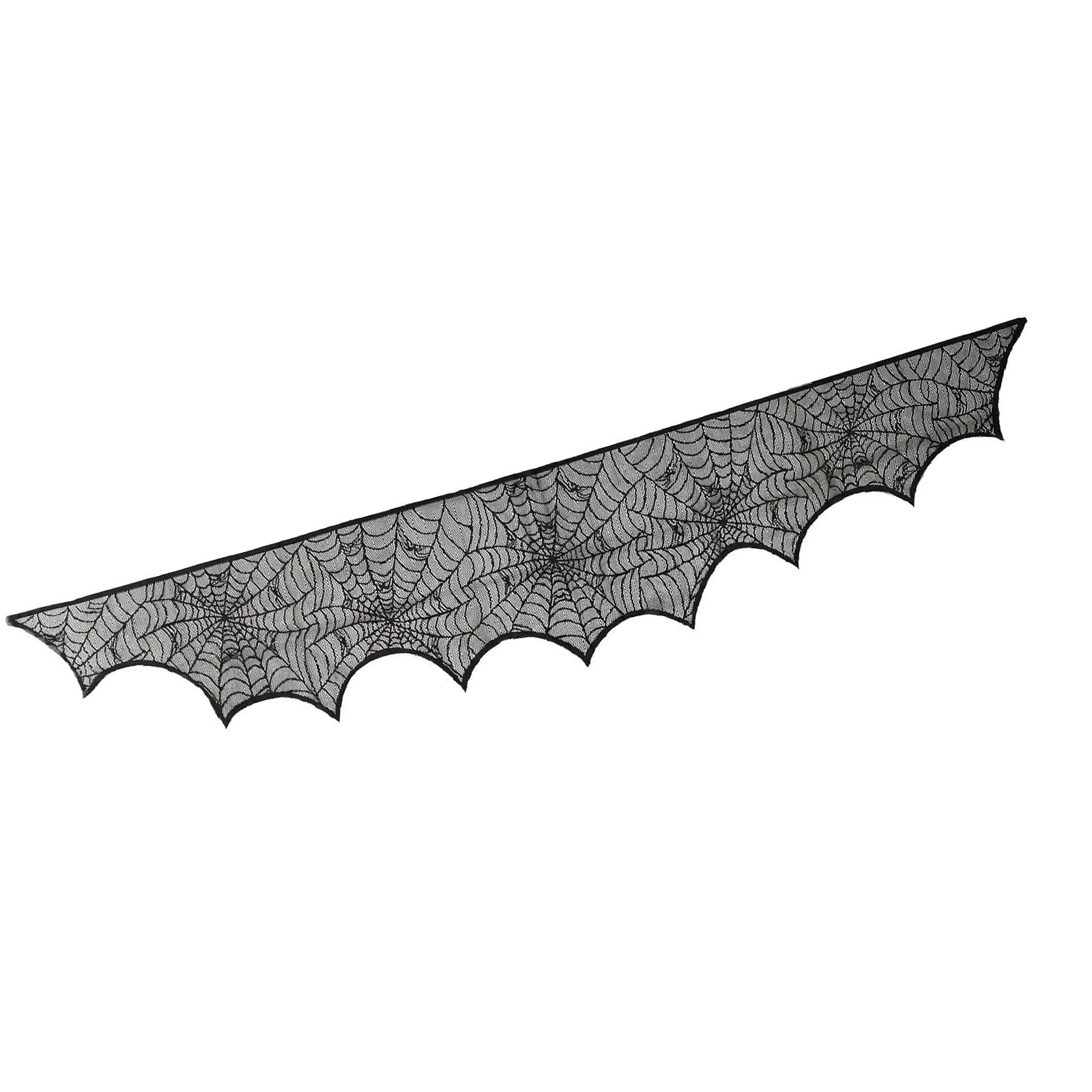 Buxuaaaa Halloween Party Mantel Scarf Web Table Runner Tablecloth for a Memorable Event Halloween Party Decoration Decoration