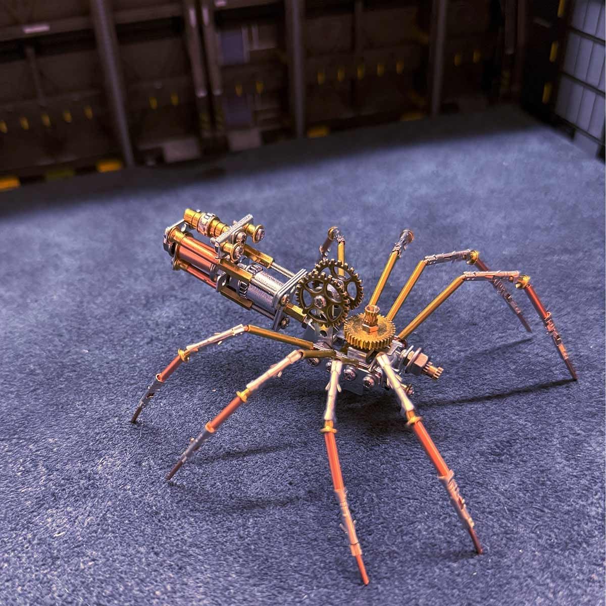 Generic 3D Metal Insect Puzzle,90 Pieces Steampunk Mechanical Circuit-spider Model Gifts for Adults (Kit Version/Yellow), 8E021450EBCV