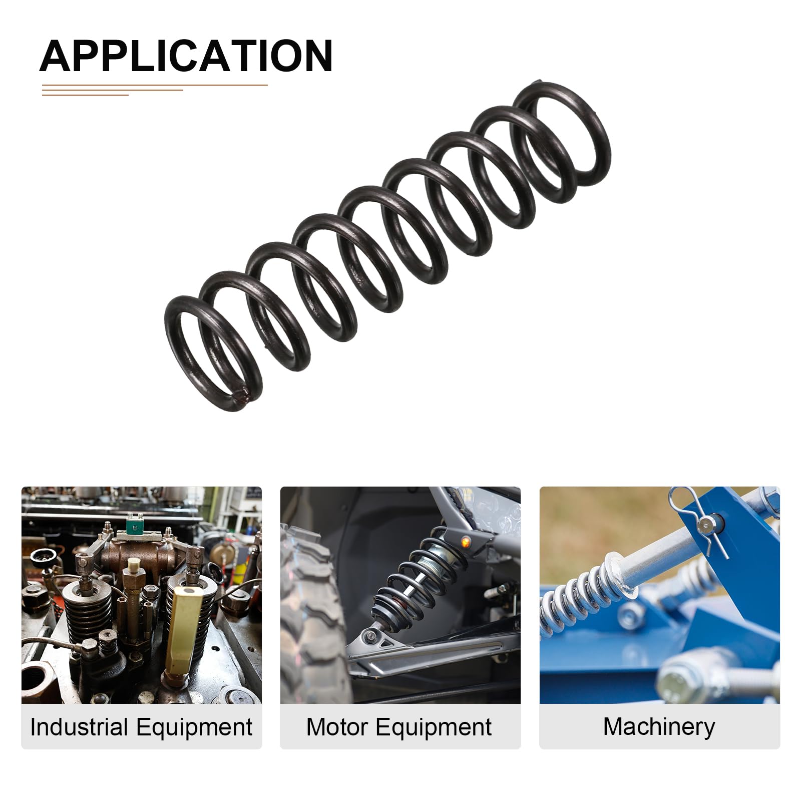 DTGN 1.2x9x35mm(DxODxL) Compression Spring - 10Pack - Good for Machinery - Spring Steel Extension Spring - Black - Image 4
