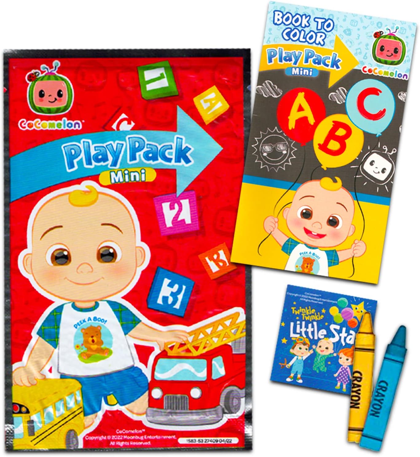 Cocomelon Valentine's Day Classroom Gift Exchange Bundle - 24 Cocomelon Mini Coloring Activity Books for School Valentines Cards, Stickers | Valentines Kids Party Favors