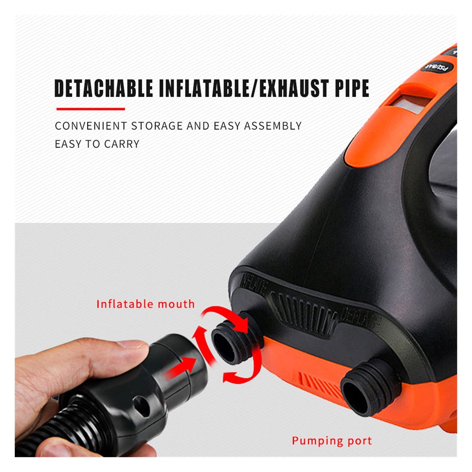 Elektrische Surfboard-Finne, SUP Elektrische aufblasbare Pumpe Gummiboot Tragbarer Hochdruckluftpumpenanzug