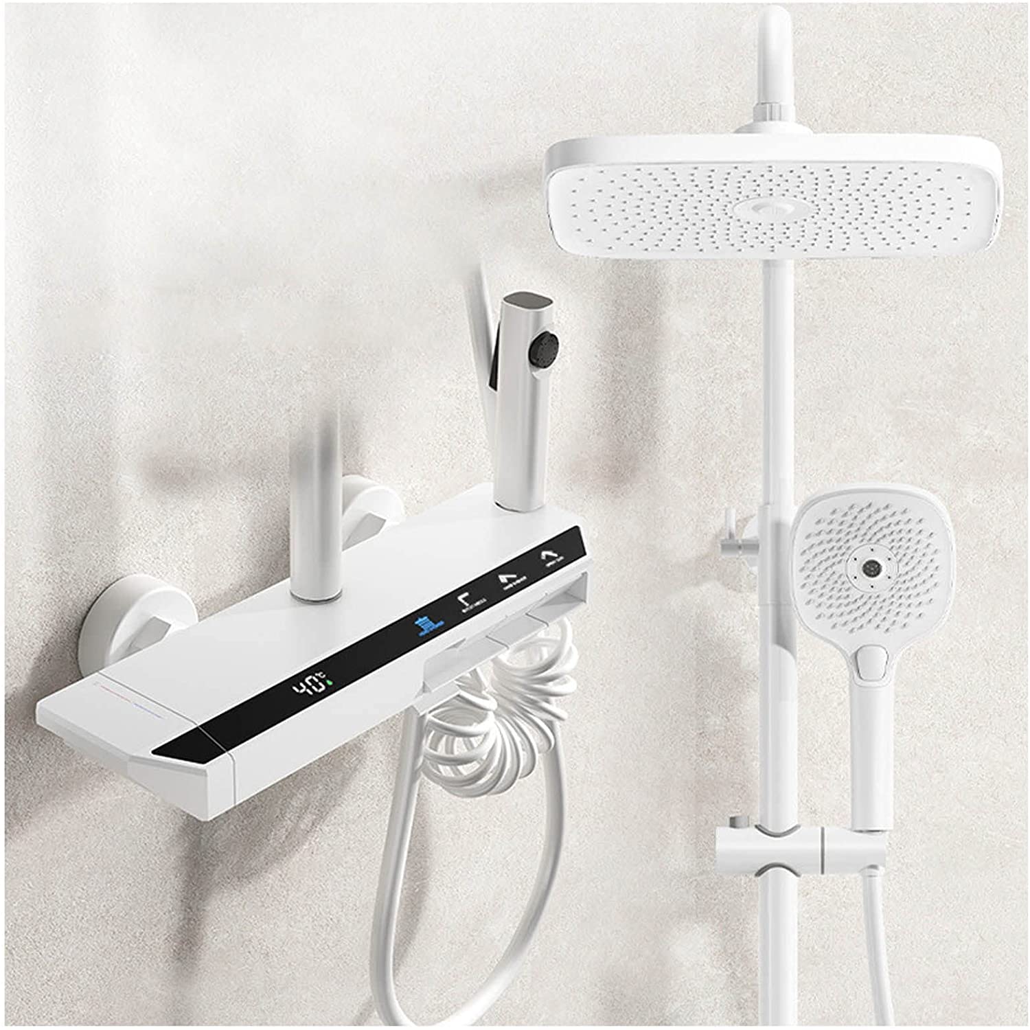 Système de douche thermostatique à affichage digital pour régler la température idéale