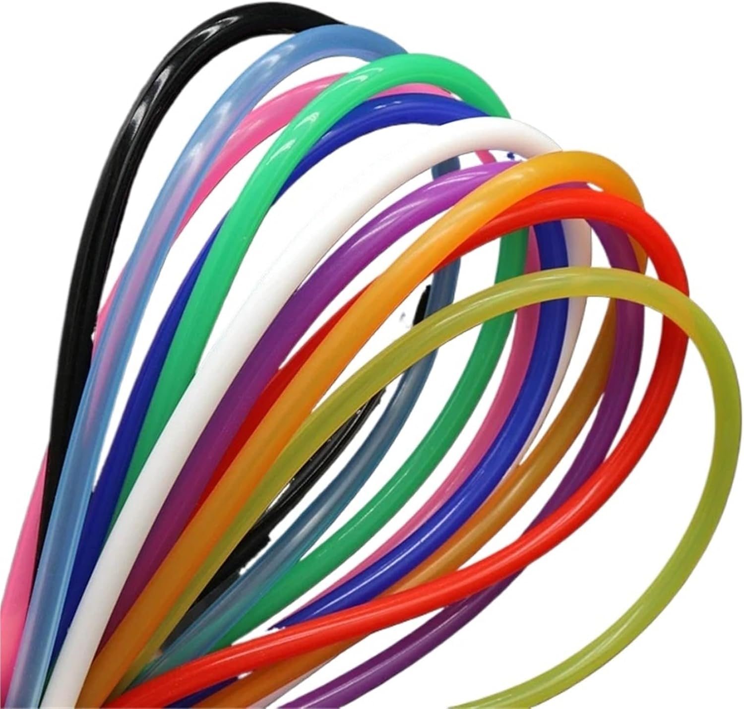 Fuel Line Hose 1M ID 1 2 3 4 5 6 7 8 9 10mm Silicone Tube Flexible Rubber Hose Food Grade Pump Soft Connector Multiple Colors(Clear,1M_ID 8MM OD 12MM)