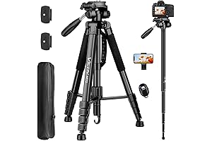 Canon EOS Tripod: 72" Professional Heavy Duty Tripod for Stability and Capture Clarity