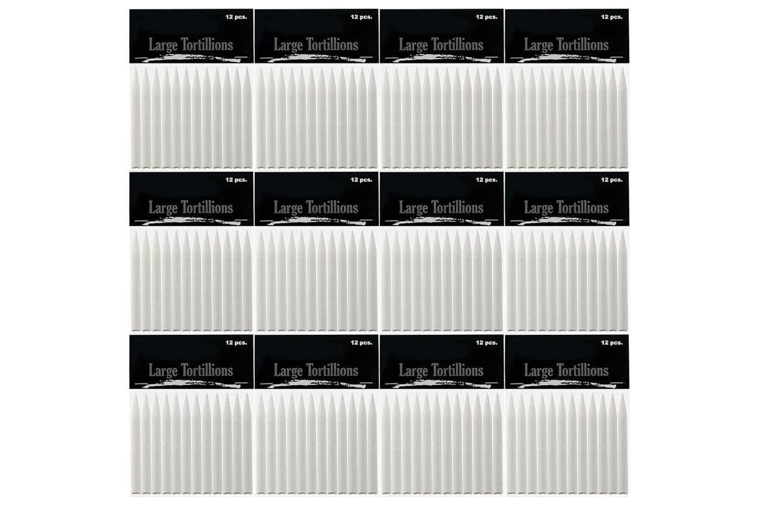 Creative Mark Blending Tortillions - Soft Paper Felts, Traditional Blenders Easily Sharpened or Sanded - [Set of 144 - Large]