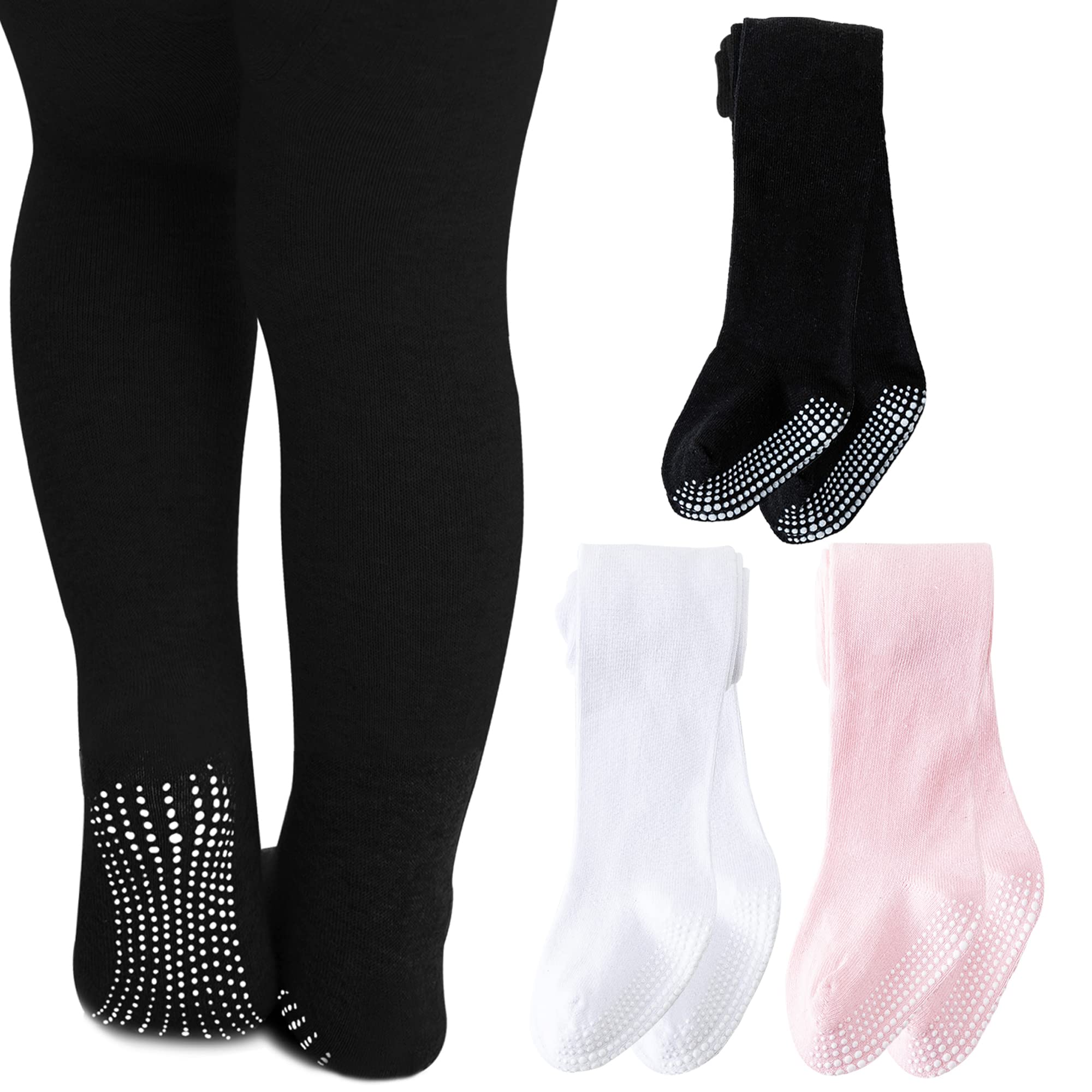Mallas antideslizantes para bebé niña, lisas/con aspecto de zapato, sin costuras, leggings de algodón cálido antideslizantes