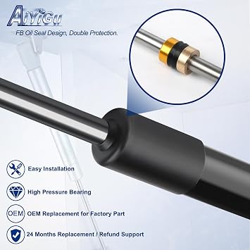 Front Hood Strut Shock for Dodge 11-17 Ram 1500 2500 3500 4500 5500 | Lift Supports Gas Springs Replaces OEM 7018 PM3420 SG314074, Pack of 2 PCS