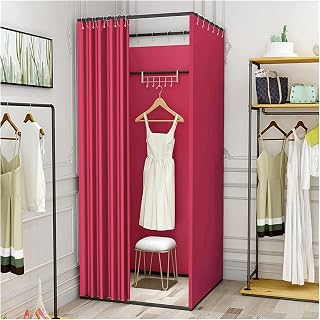 BABYCE Fitting Room Clothing Store Privacy Screen Floor-Standing Temporary Changing Room Clothing Store Fitting Room Privacy Tent Spacious, for The Mall Office (Color : Rose Pink, Size : 100x100cm)