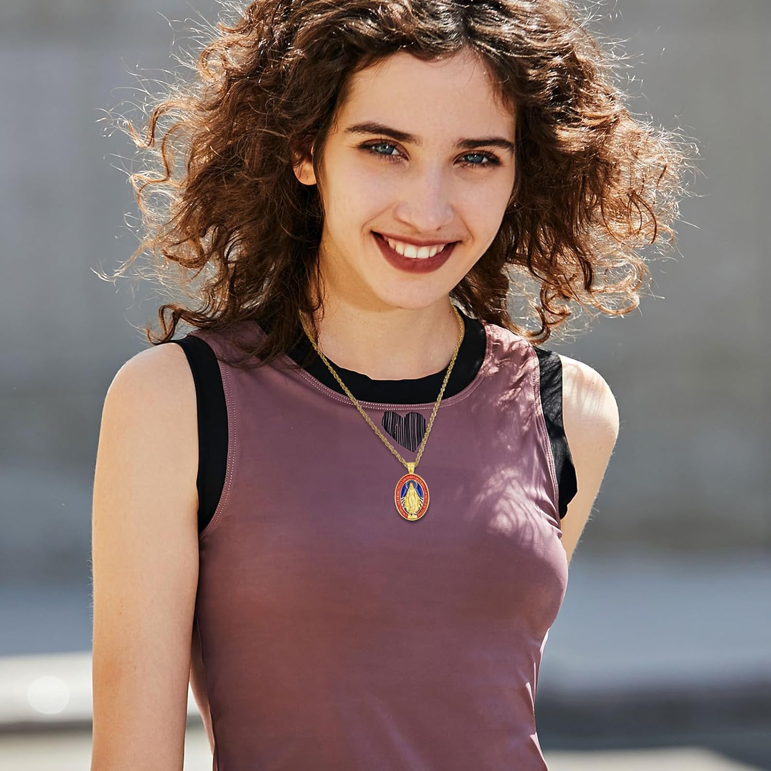 EUDORA S925 Sterling Silver Virgin Mary/ST Benedict/St Christopher/Archangel Michael Raphael Metatron/St Tude Crucifix Necklace Bible Verse Pendant Protection Religious Jewelry Gifts For Men Women - Image 6