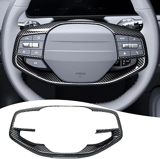Steering wheel button frame,For Kia Sportage 2026，Kia K4 2025,Kia EV6 2025,Kia EV3 2025 2026 - ABS Carbon Fiber Steering Wheel Frame,Steering Wheel Button cover Accessories(NOT FIT GT-Line Model