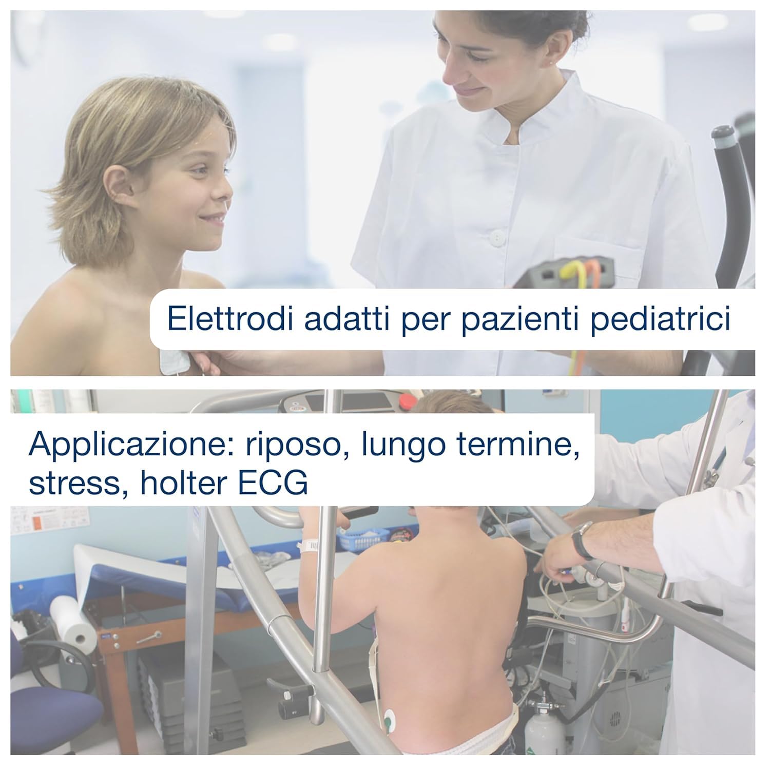 SF100-1250 Elettrodi ECG Monouso, Certificato CE - 36x40mm per Elettrostimolatore- Elettrodo Ovale a Bottone, Connessione Clip in Acciaio, Adesivo Idrogel Solido - Sensore in Ag/AgCI - SF100