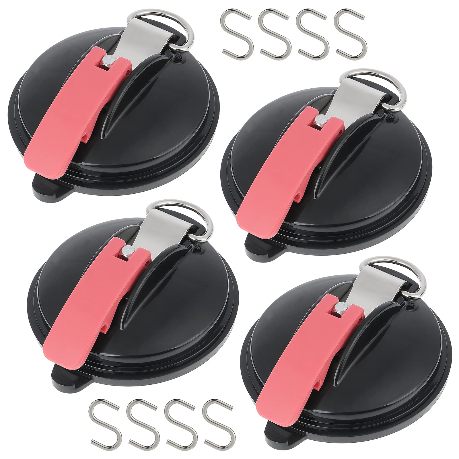 Ventose Da Campeggio Con Gancio - Set Di 2, Portata 25 Kg, Per Tende, Teloni, Auto, Facili Da Usare - Foto 3