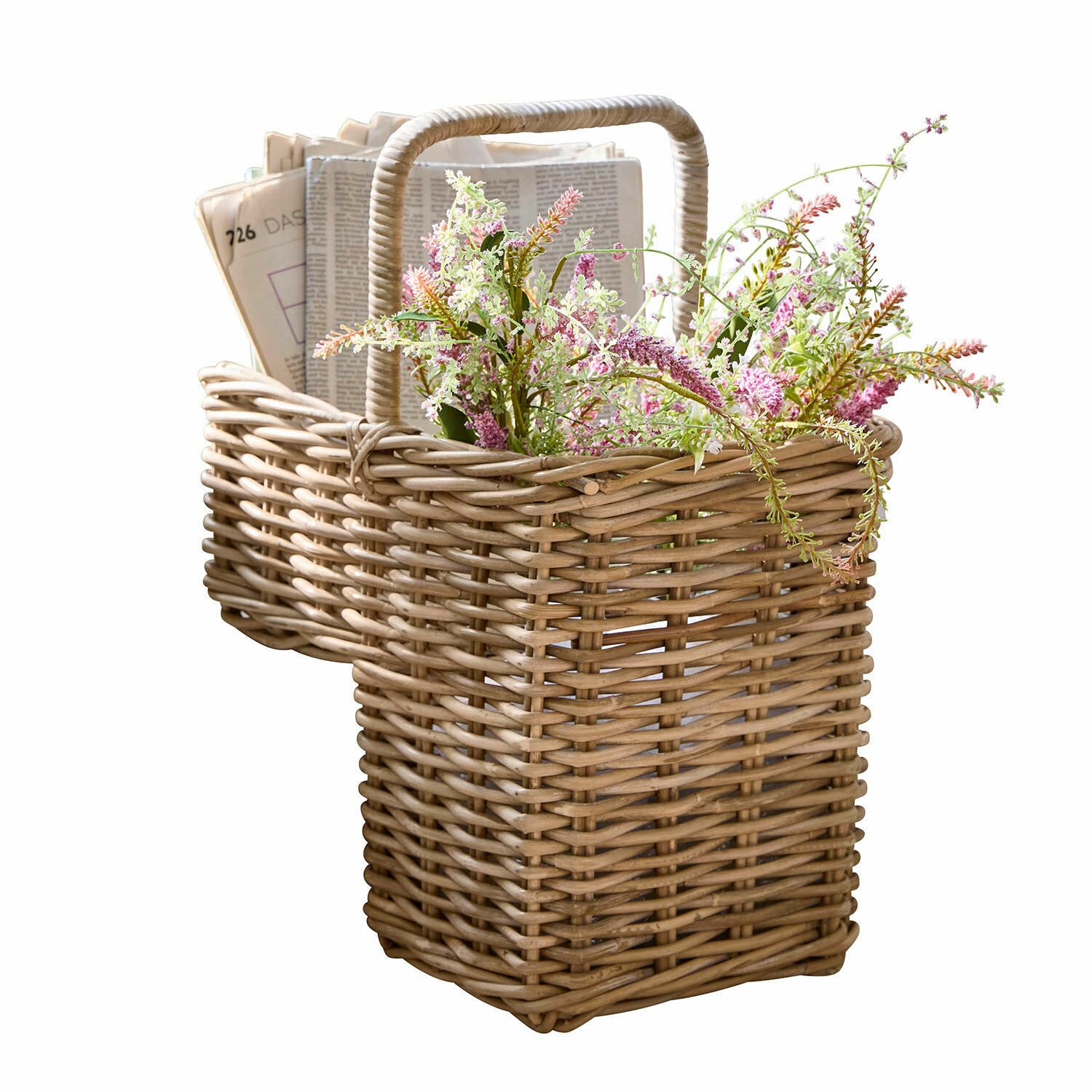 Loberon Merveillette Panier - en rotin Naturel - Adaptation Parfaite aux marches d'escalier, Marron