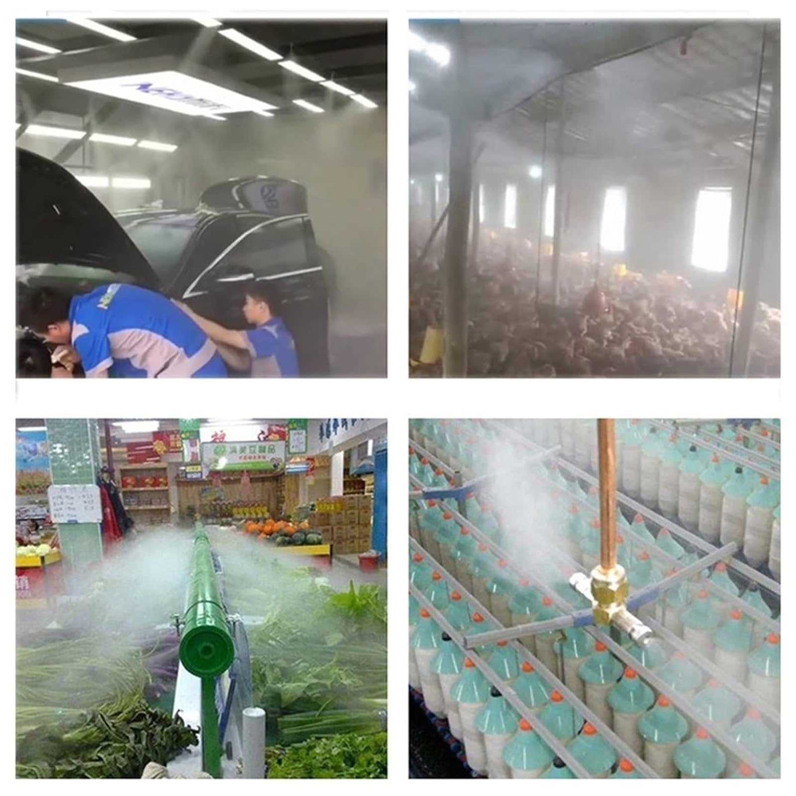 Boquillas de repuesto de latón para nebulizador de sistemas de refrigeración exterior, 50 unidades. Pulverizador atomizador de alta presión para patio, césped, paisajismo y control de polvo, 10/24 U