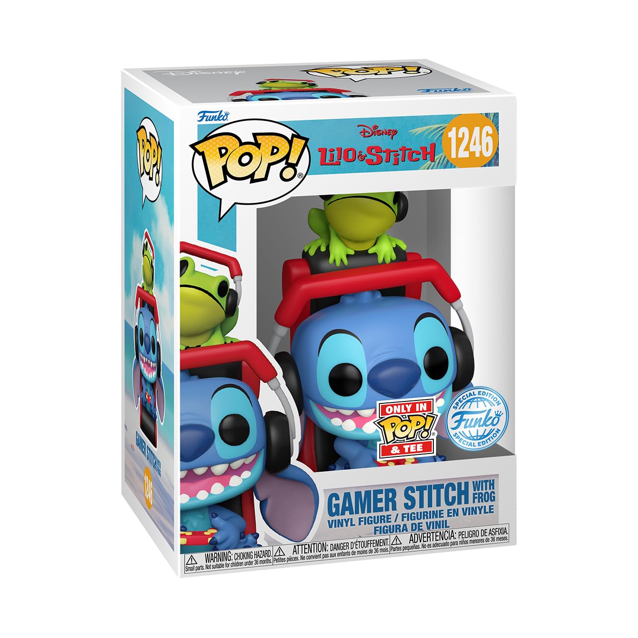 希少【新品未使用】Funko POP!&Tee E.T. Tシャツ＆フィギュア Funko POP! & Tee: L & S - Gmr Stitch With Frog - XL - Lilo and