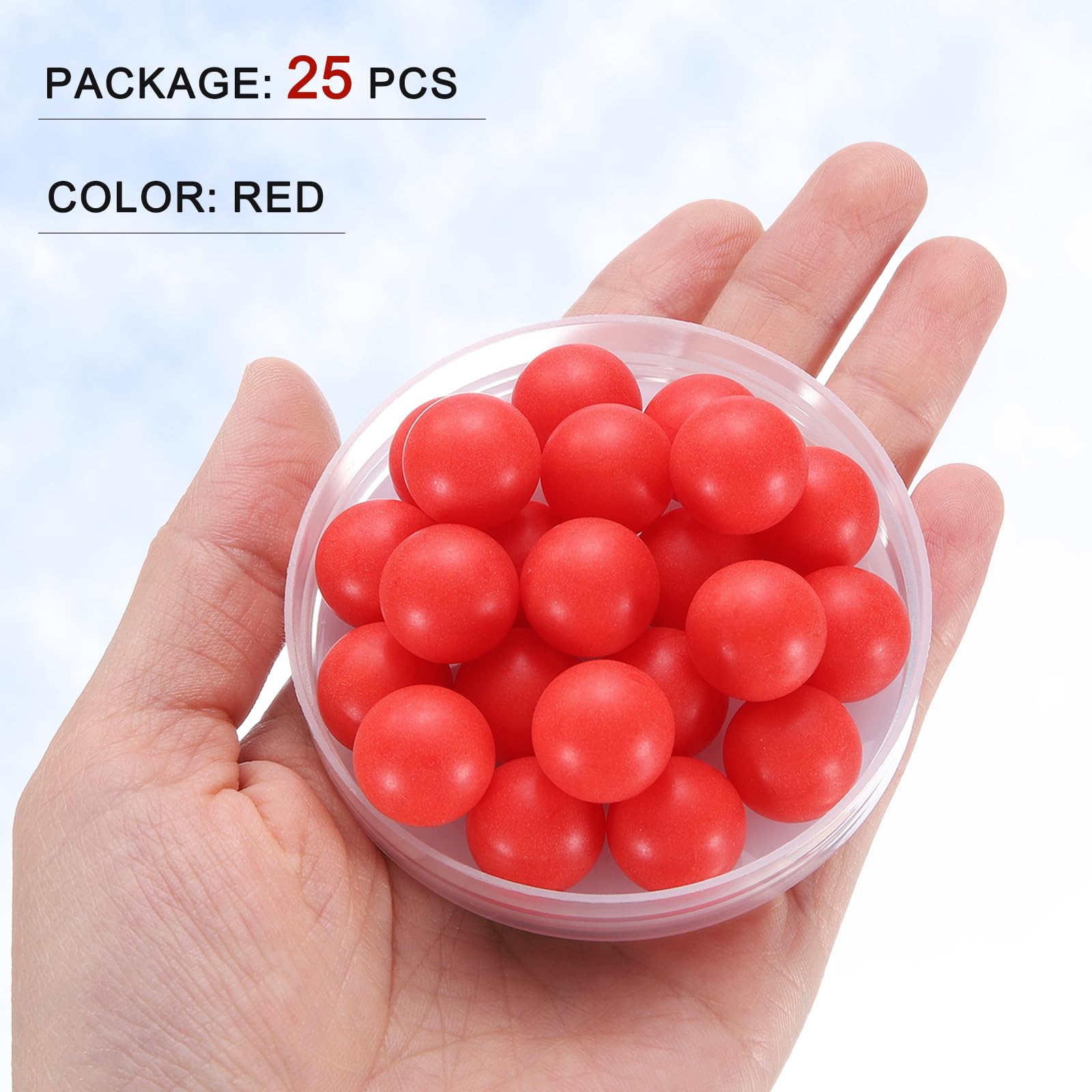 QUARKZMAN 25 Piezas Bolas Cojinete Plástico PP 15mm Precisión G2 Rojo