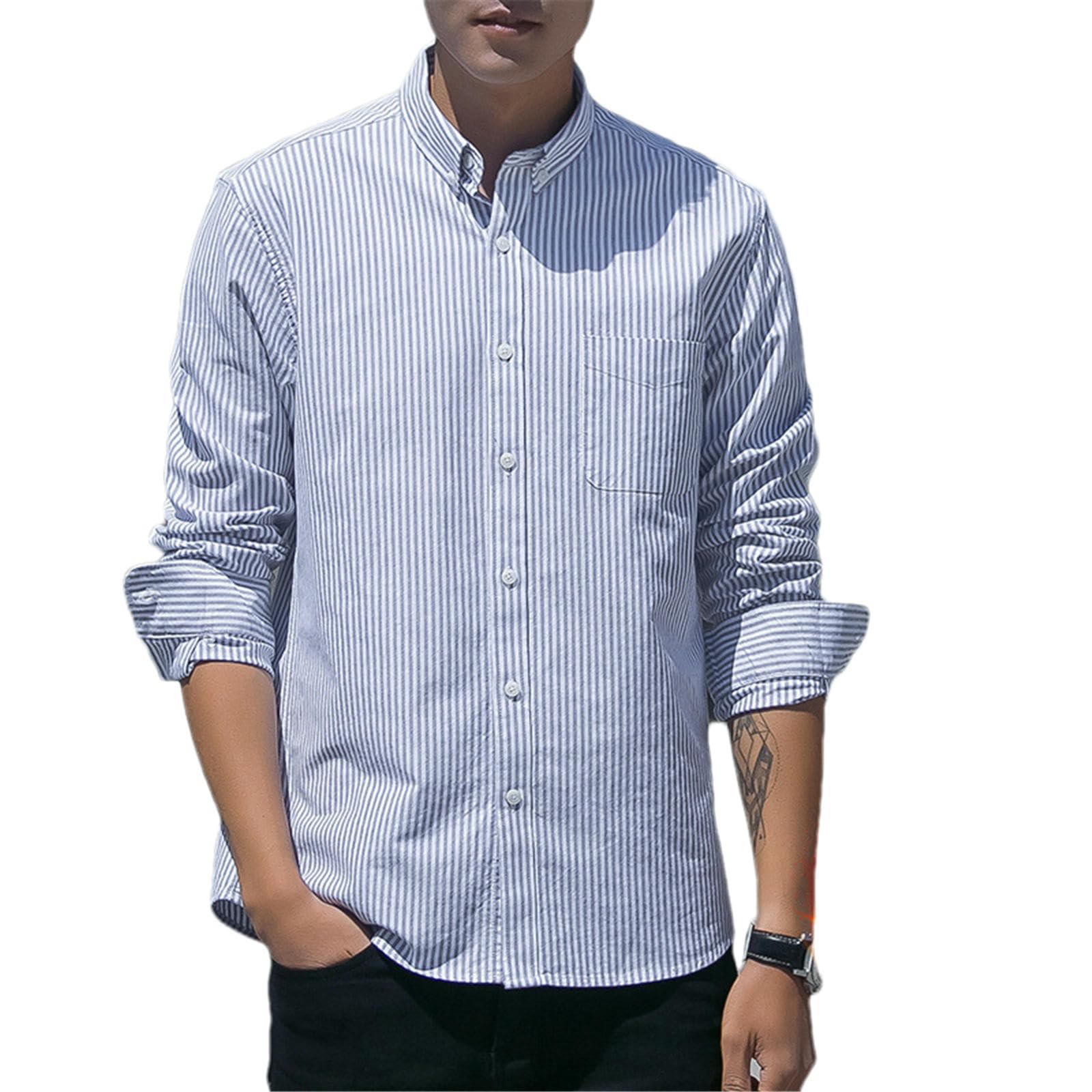 Camicia invernale da uomo, foderata in pile, a maniche lunghe, tinta unita, per il tempo libero, con tasca