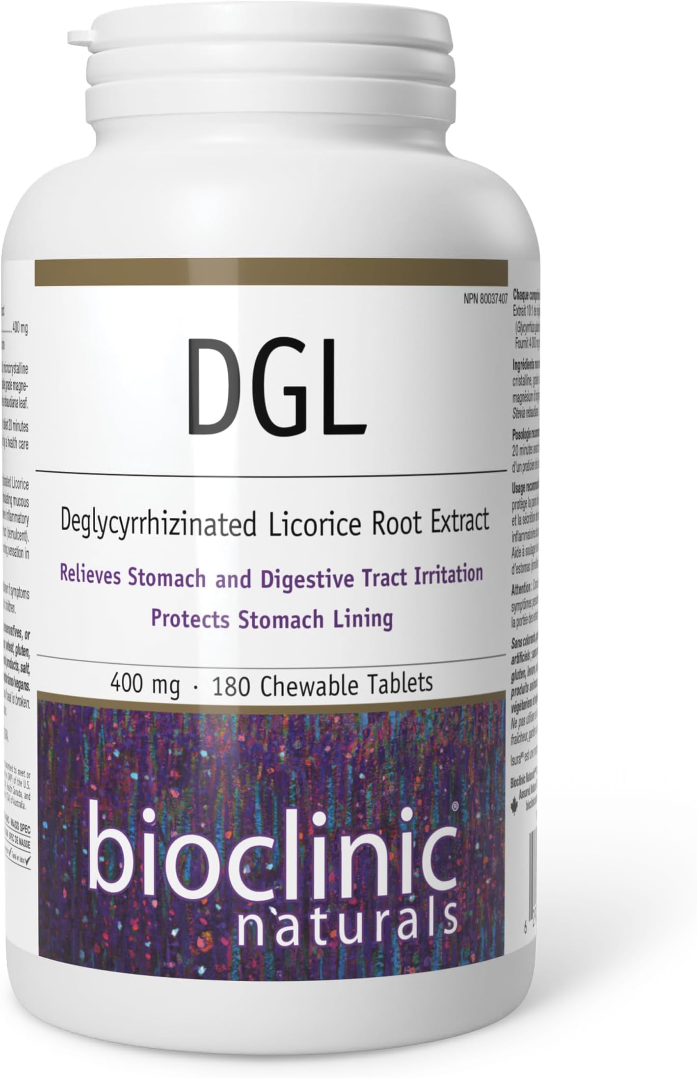 Bioclinic Naturals Dgl 180 Chewable 180 Tabs