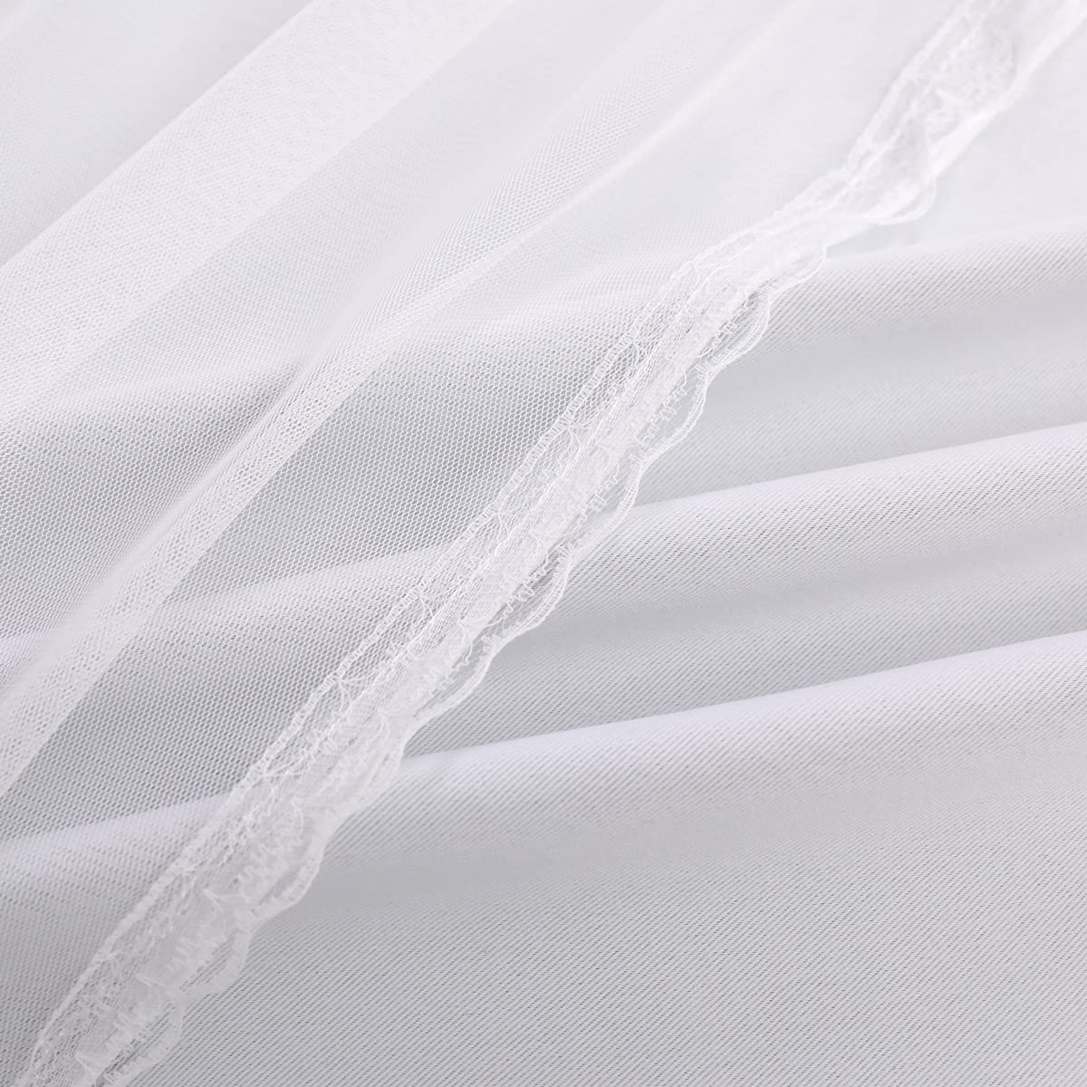 SOFJAGETQ 90 Inch Length Double-Layered Curtains- Mix and Match Blackout Curtains with White Sheer Voile for Bedroom and Living Room 52 x 90 inch - Image 3
