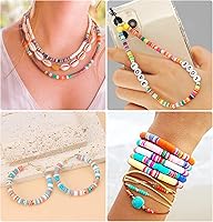 Vista 4 de Dowsabel Kit de Fabricación de Pulseras de 15000 Piezas de Cuentas de Arcilla, 4 Cajas de 72 Colores Kit de Pulseras de Cuentas de Arcilla