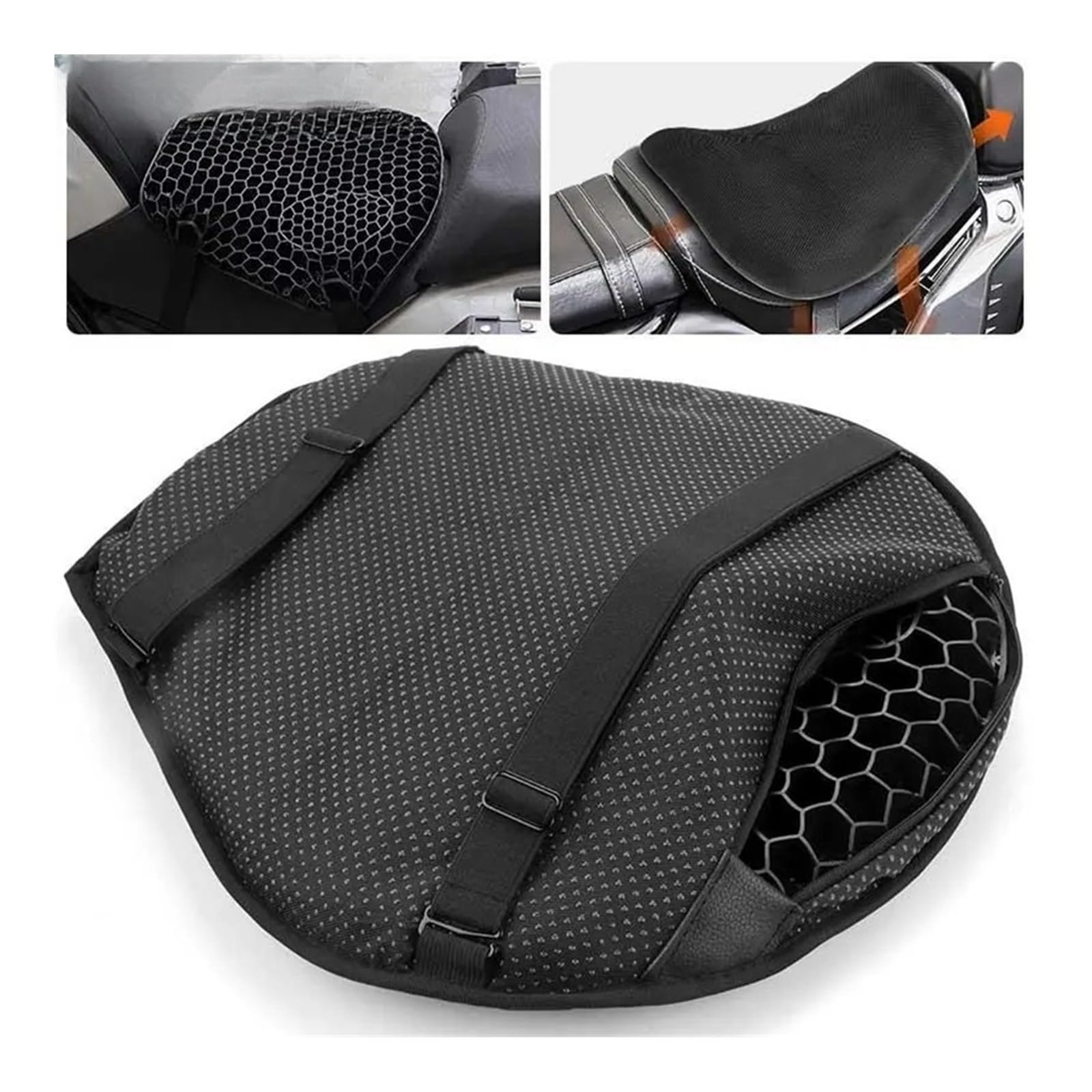 Cuscino Per Sella In Gel Per Moto Tessuto A Rete 3D Comfort A Nido D'ape Universale Per Ho&nda Per Suzuki Per Ya&maha cuscino sedile