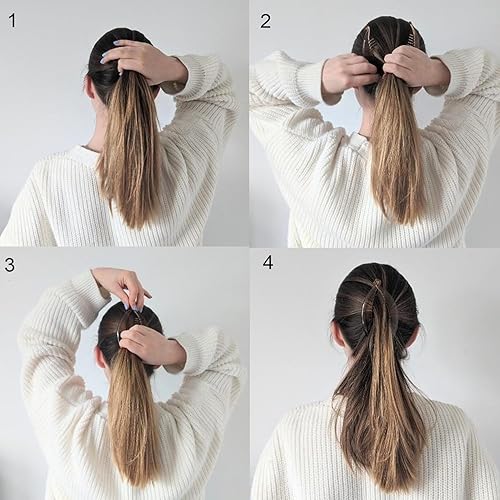 Miniatura 7 de Pinzas para el pelo de plátano con cola de pez, pinzas de plátano francés, peines para mujeres y niñas, herramienta vintage para accesorios de