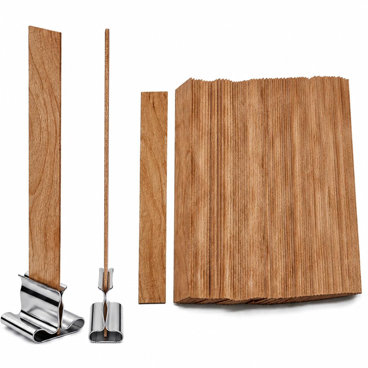 Mecha de madera para vela, 100 unidades, 19 x 130 mm