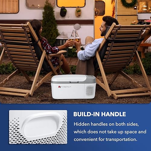 Miniatura 7 de TREFAN Refrigerador de 12V 20Q18L, refrigerador portátil (-4-68), refrigeradores eléctricos para vehículos y camiones con CC y 110-240V CA,