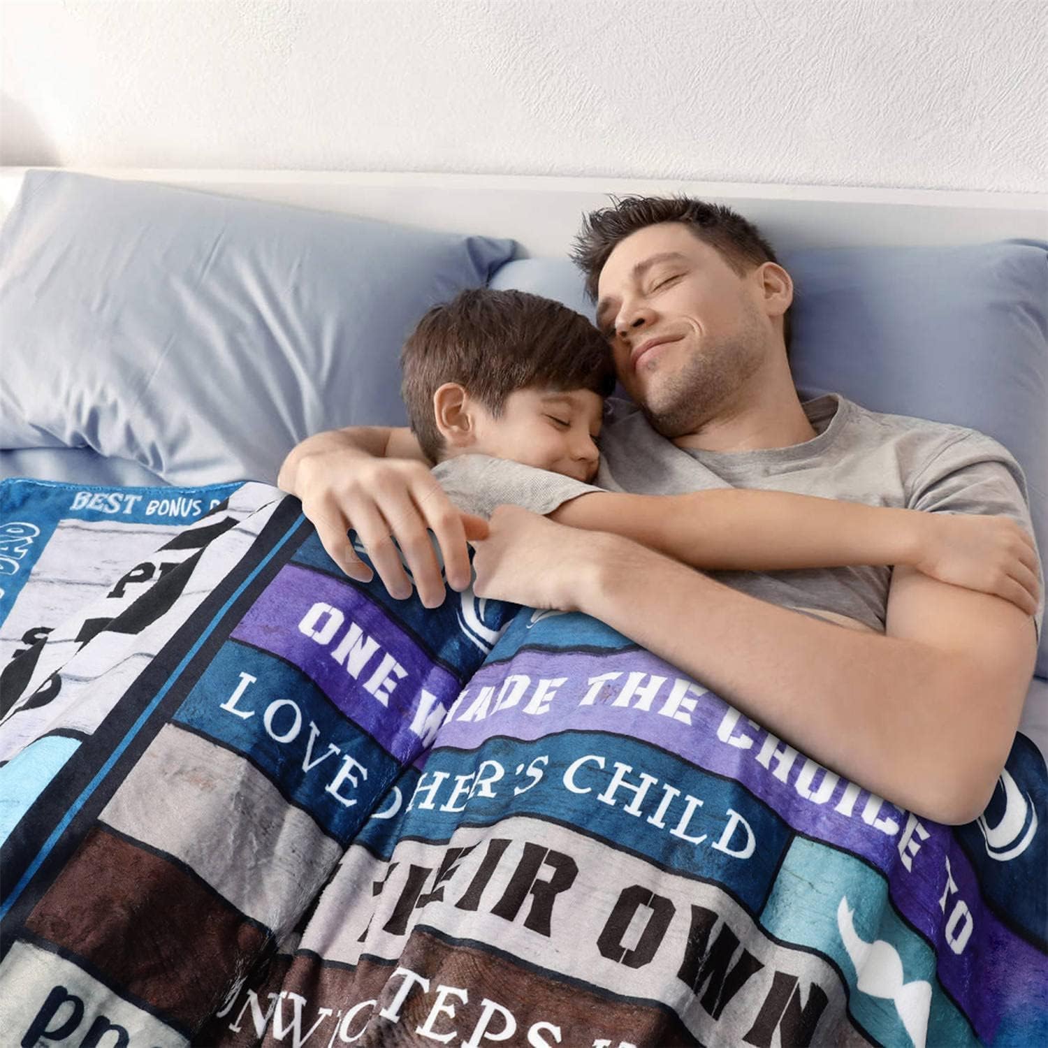 Step dad Gifts for Fathers Day for Bonus Dad from Daughter Birthday Gifts for Stepdad Who Wants Nothing to My in Law Dad Soft Throw Blanket Present for Bonus Father from Sons Size 60"x80" - Image 6