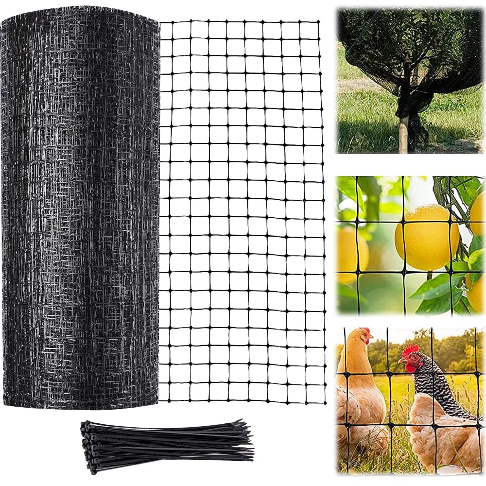Mineup Garden Netting, 2.1x15m(7 * 50FT) Bird Netting Garden Netting Reusable, Bird Netting for Garden with 20x Cable Ties