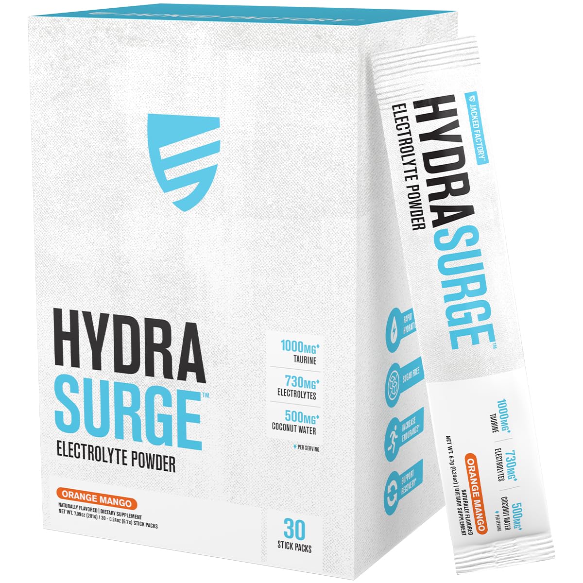 Jacked Factory Hydrasurge Electrolytes Powder Packets