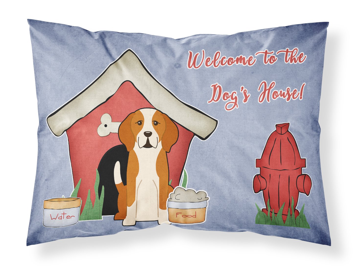 Taie d'oreiller multicolore English Foxhound pour décorer votre salon