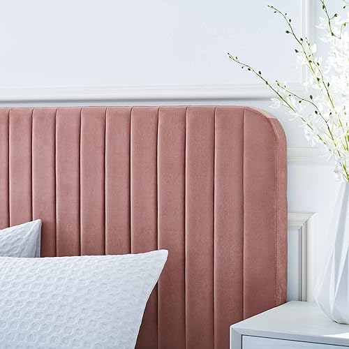 Miniatura 66 de Modway Celine - Base de cama con plataforma de terciopelo capitoné de alto rendimiento, color gris claro Gris,claro,Esmeralda/Sólidos,Gris,Rosa